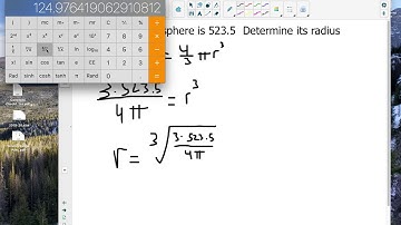 Finding the radius of a sphere when given its volume