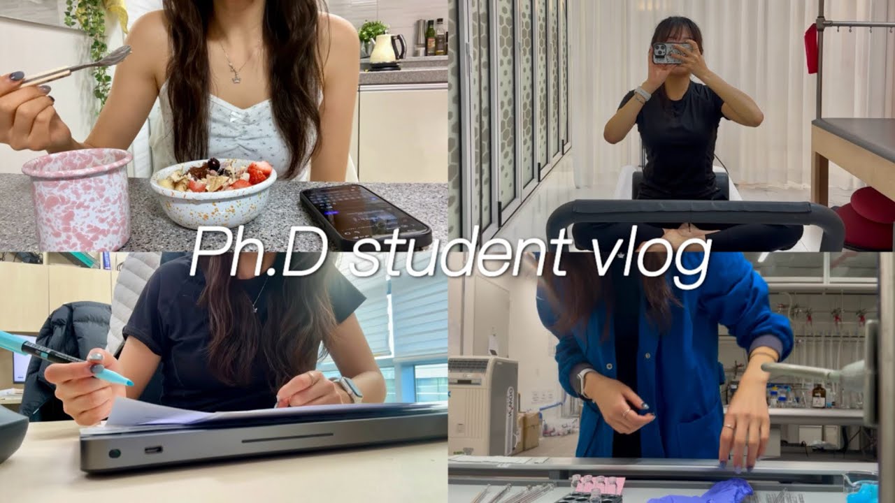 eng) 카이스트 대학원생 브이로그 l 6시 아침운동 l 실험하고 식단까지 l 9 to 8 출근하며 자기관리하는 일상 l Grad school vlog