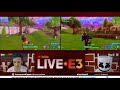 Ninja and Marshmello in E3 Fortnite Tournament Pro Am at the YouTube Live at E3 Studio