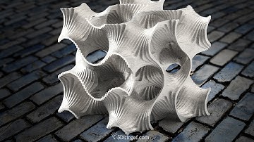 3D Printing - Sliced Gyroid - Math Art by Dizingof on 3Dizingof.com