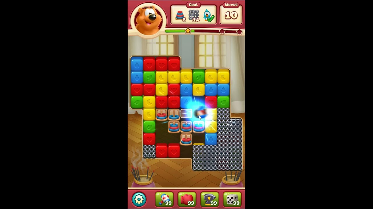 Toon Blast Level 5184 - NO BOOSTERS 🐻🐺🐱 | SKILLGAMING ✔️