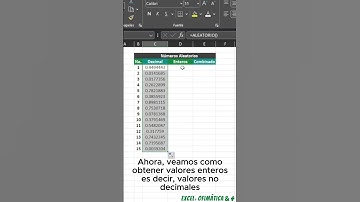 Crear valores aleatorios en Excel