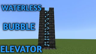 Waterless Bubble Elevator In Survival Minecraft... (Must Watch) || No Mods Or Add-ons