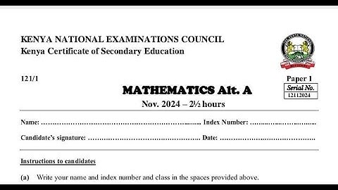 KCSE 2024 MATHS PAPER 1 SECTION 2, BEARINGS, RATIOS, QUADRATIC EQUATIONS , MATRICES