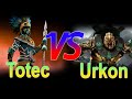 Totec vs urkon  dawn of titans gameplay  totec in level 54 urkon in 60  best summon titan totec