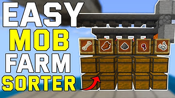 EASY Mob Farm Item Sorter Minecraft Bedrock 1.21+ (Bedrock,Mcpe,Ps4,Xbox)