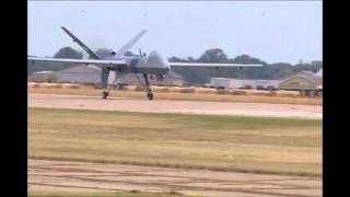 Unmanned Aerial Vehicle Uav Drone Landing On An Airport Runway