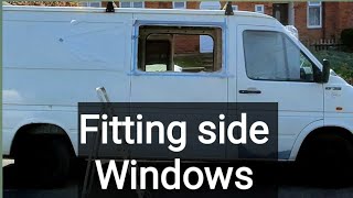 campervan side windows installation diy - VW LT32  campervan conversion by LT_TOMMY  448 views 2 years ago 4 minutes, 48 seconds