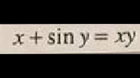 x + siny = xy, find the derivative