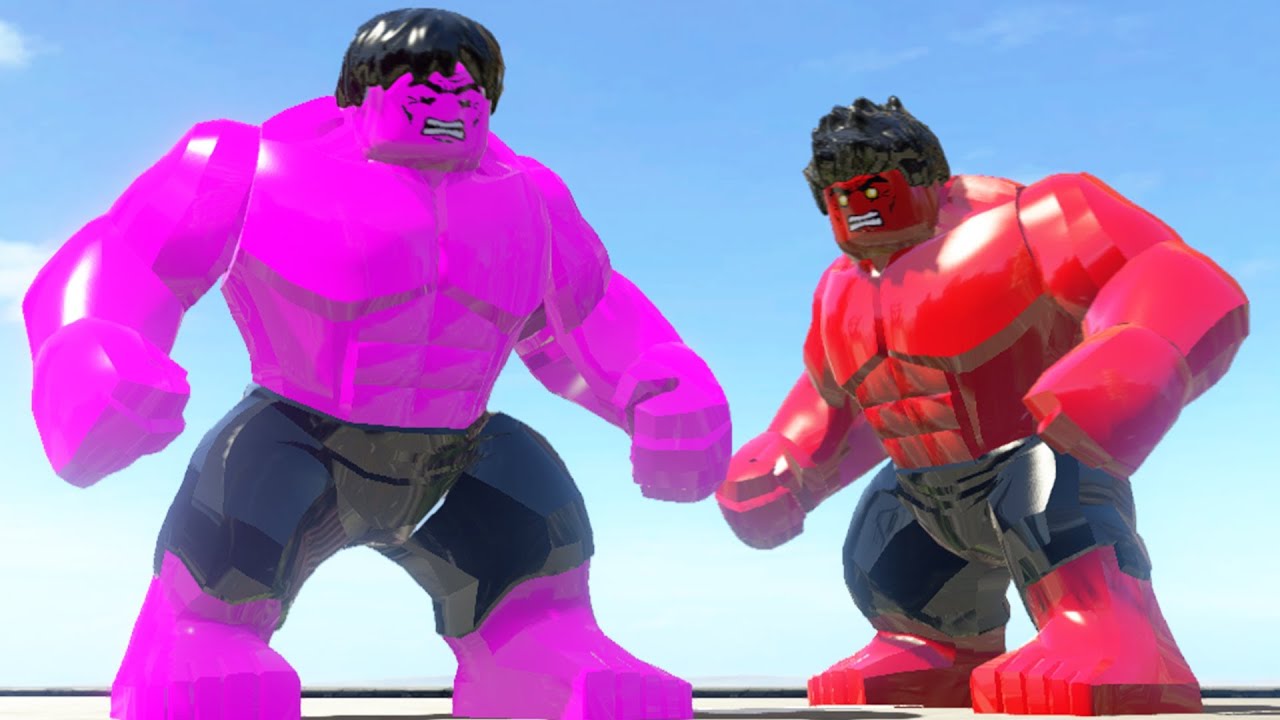 EPIC RED HULK VS PINK HULK TRANSFORMATION!!!! INSANE LEGO BATTLE - YouTube