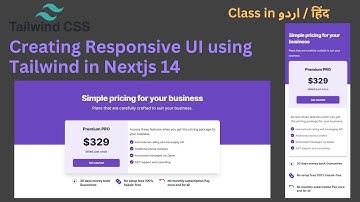 Tailwind CSS - How to create Pricing UI in TailwindCSS in Nextjs 14