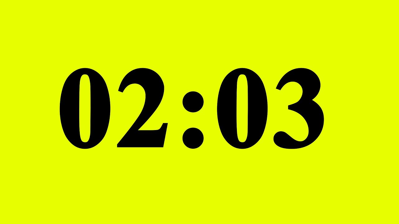 2 Minute 3 Second Timer - YouTube