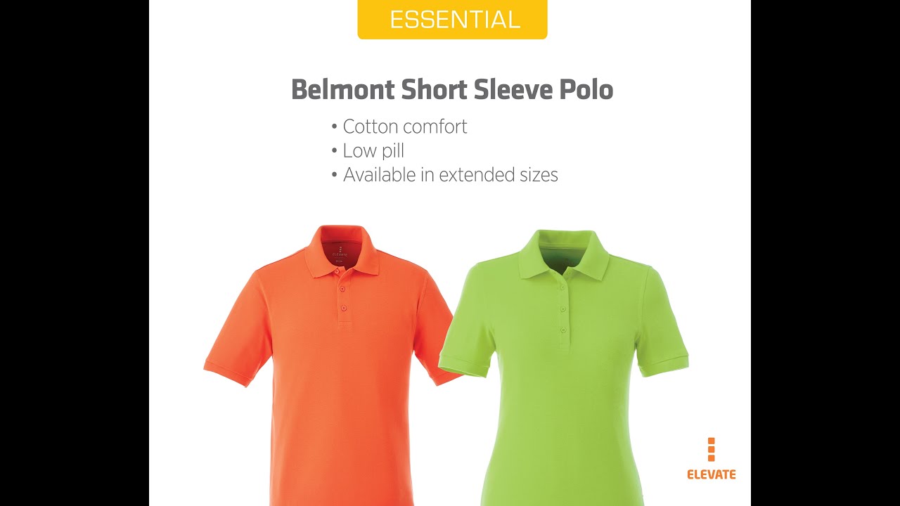 Elevate Polo Shirt Size Chart