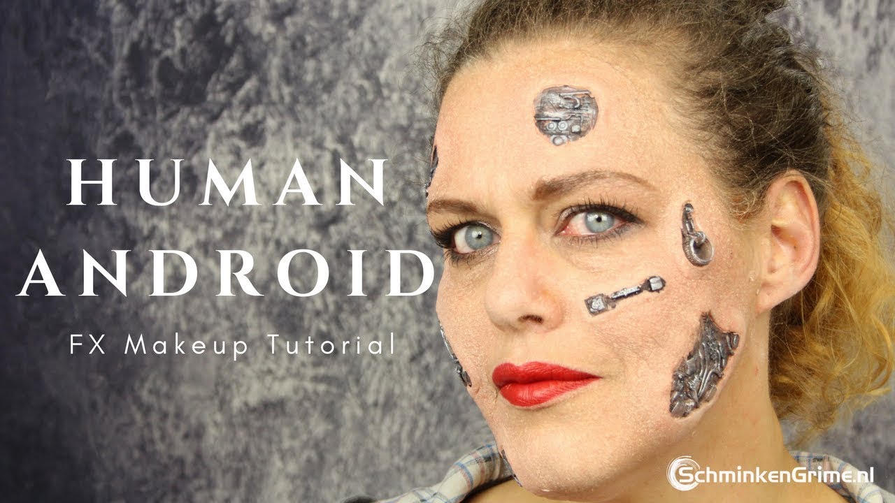 Human Android Makeup Tutorial Robot Makeup YouTube