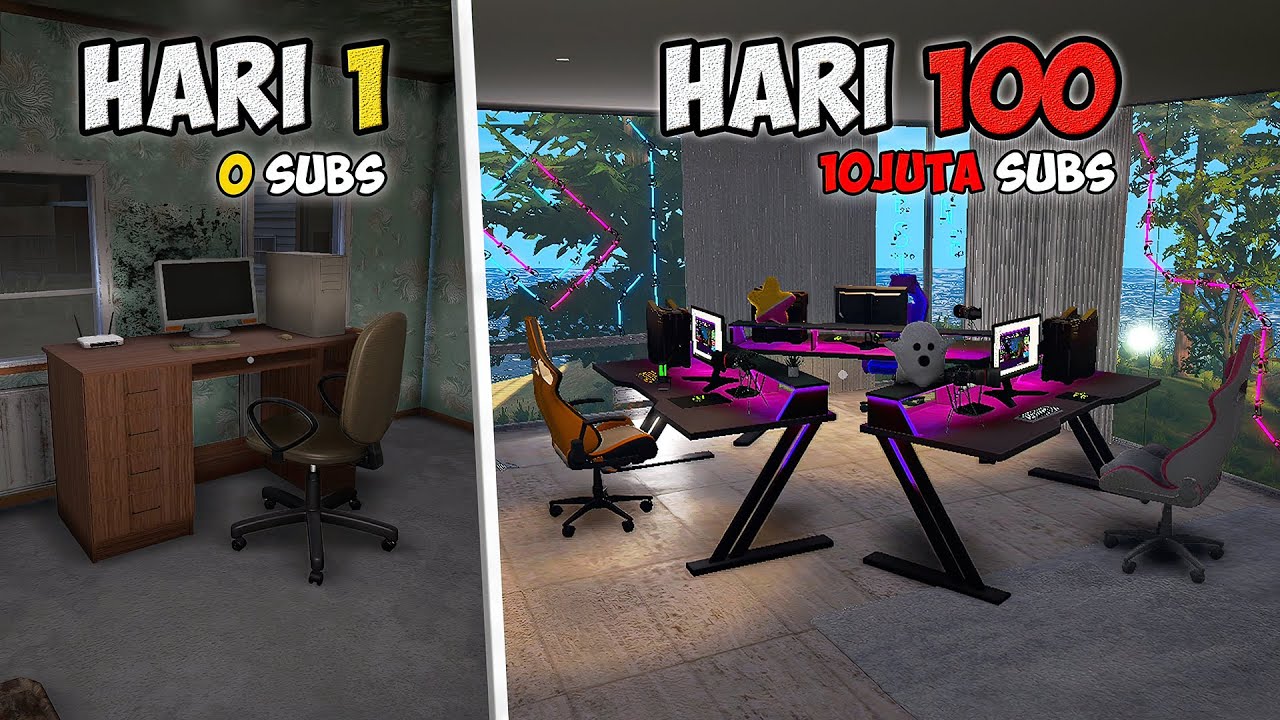 100 Hari Dari PENGANGGURAN Menjadi STREAMER TERPOPULER di Streamer Life Simulator 2