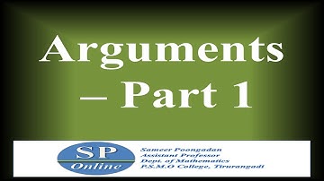 S1 B.Sc; Maths; Lecture 16-Arguments-Part 1
