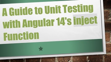 A Guide to Unit Testing with Angular 14
