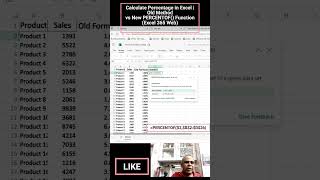 Calculate Percentage in Excel | Old Method vs New PERCENTOF() Function (Excel 365 Web)