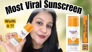 Eucerin Sunscreen Review || Eucerin Oil Control Sunscreen in India