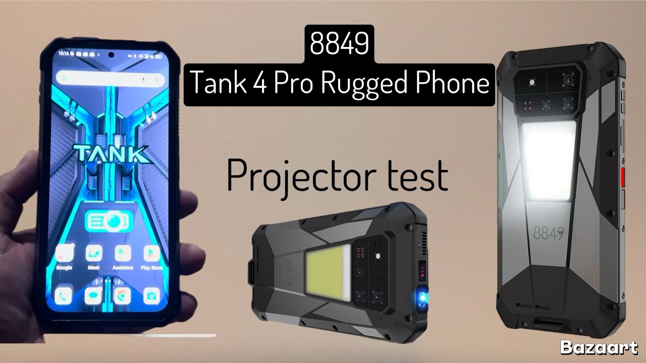 8849 Tank 4 Pro Rugged Phone ( projector test) - YouTube