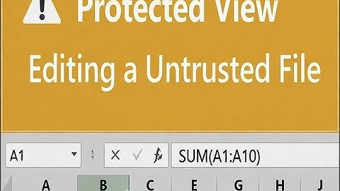 How To Turn Off Protected View in Excel | Stop Security Warning Message | #ProtectedView