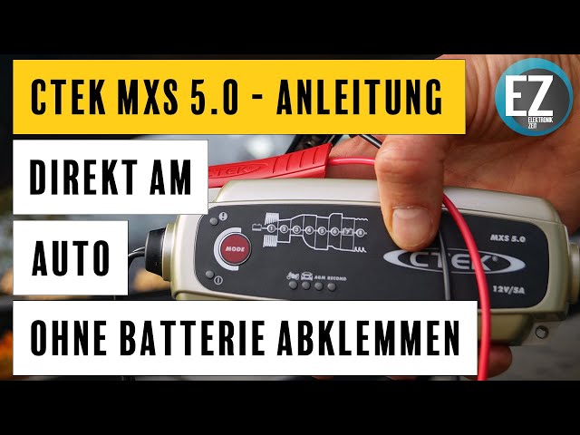 CTEK MXS 5.0 Anleitung - in 5 Minuten erklärt - 12 V PKW / Motorrad  Batterieladegerät - YouTube