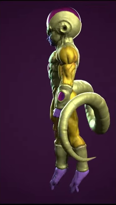 Golden Frieza turntable #shorts #frieza #dbz #dbs #dragonball #zbrush