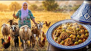 🐑 رعي الأغنام فجراً... وتقلية معلكة على الحطب 🥘 | حياة القرية الأصيلة