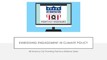 Promising Practices Webinar: Embedding Engagement in Climate Policy