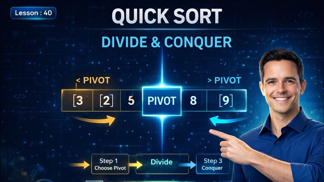Quick Sort Algorithm Explained | Pivot, Partitioning & Recursion | DSA ...