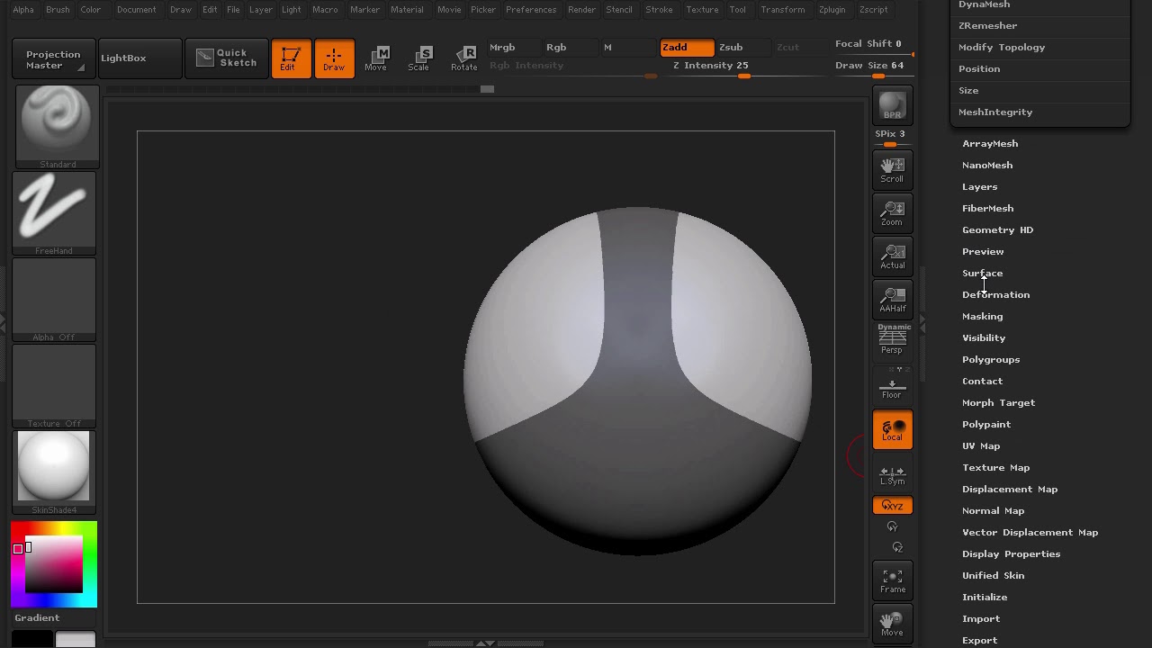 how to draw curves zbrush