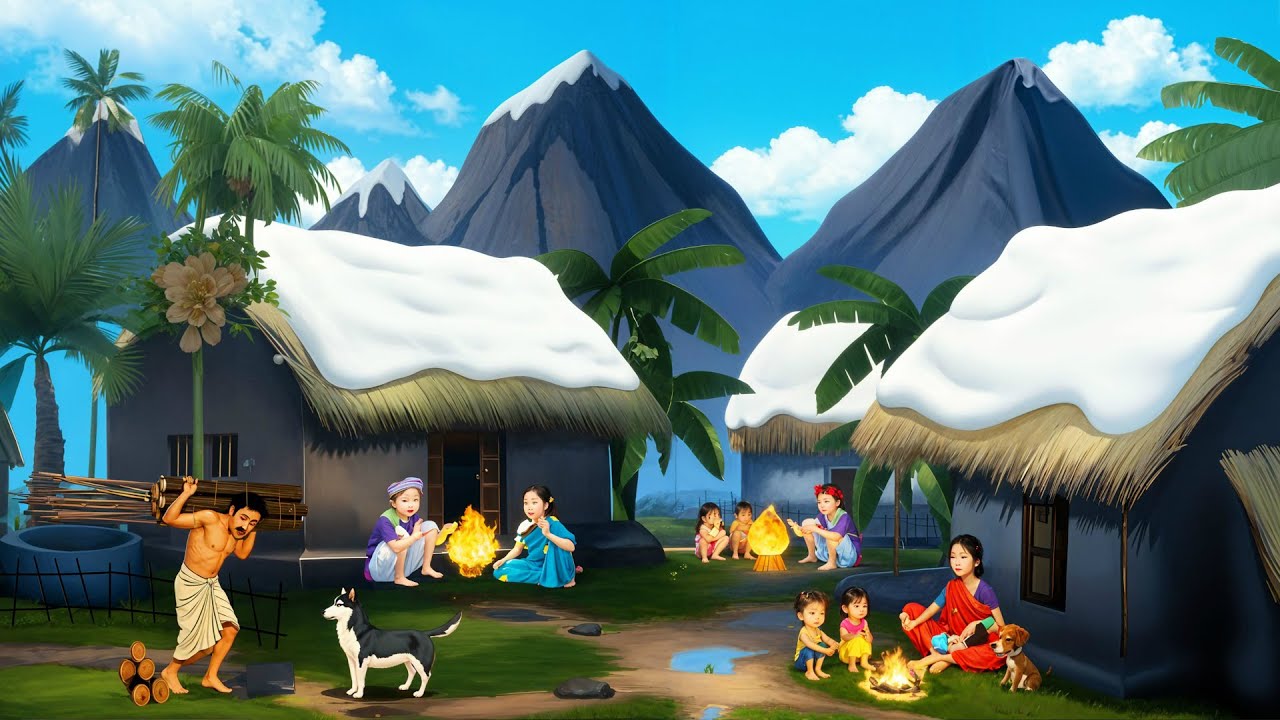 ठंड का कहर और गरीब मजदूर। cartoon movie in hindi story