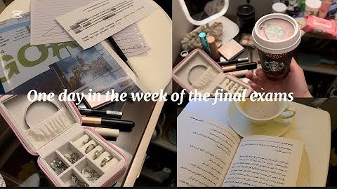 فلوق يوم من اسبوع الاختبارات النهائيه | One day in the week of the final exams🎀🫧.