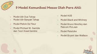 MODEL KOMUNIKASI MASSA