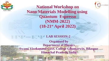 Nano Materials Modelling using Quantum Espresso-II