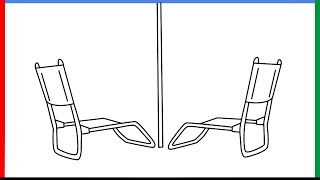 How to draw a Beach Chair step by step for beginners