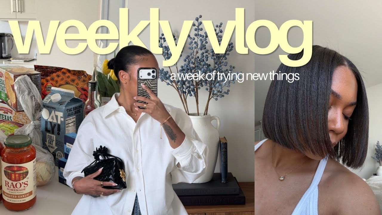 a week of trying ✨ new things ✨ — cooking new meal, bob cut, mental health chat & more | weekly vlog