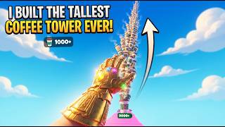 I BUILT THE TALLEST COFFEE TOWER EVER! ☕😱 (Coffee Stack)