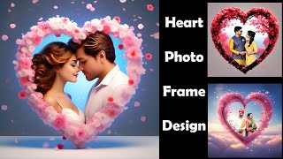 Heart Photo Frame Design l Beautiful Photo Frame Hear l Couple Photo Frame screenshot 3