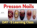 Day -5🏵️Presson nails | presson nails kaise banaye | blooming gel nail art✨💅