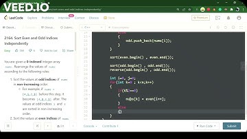 Leetcode 2164. Sort Even and Odd Indices Independently | C++ | Easy to understand