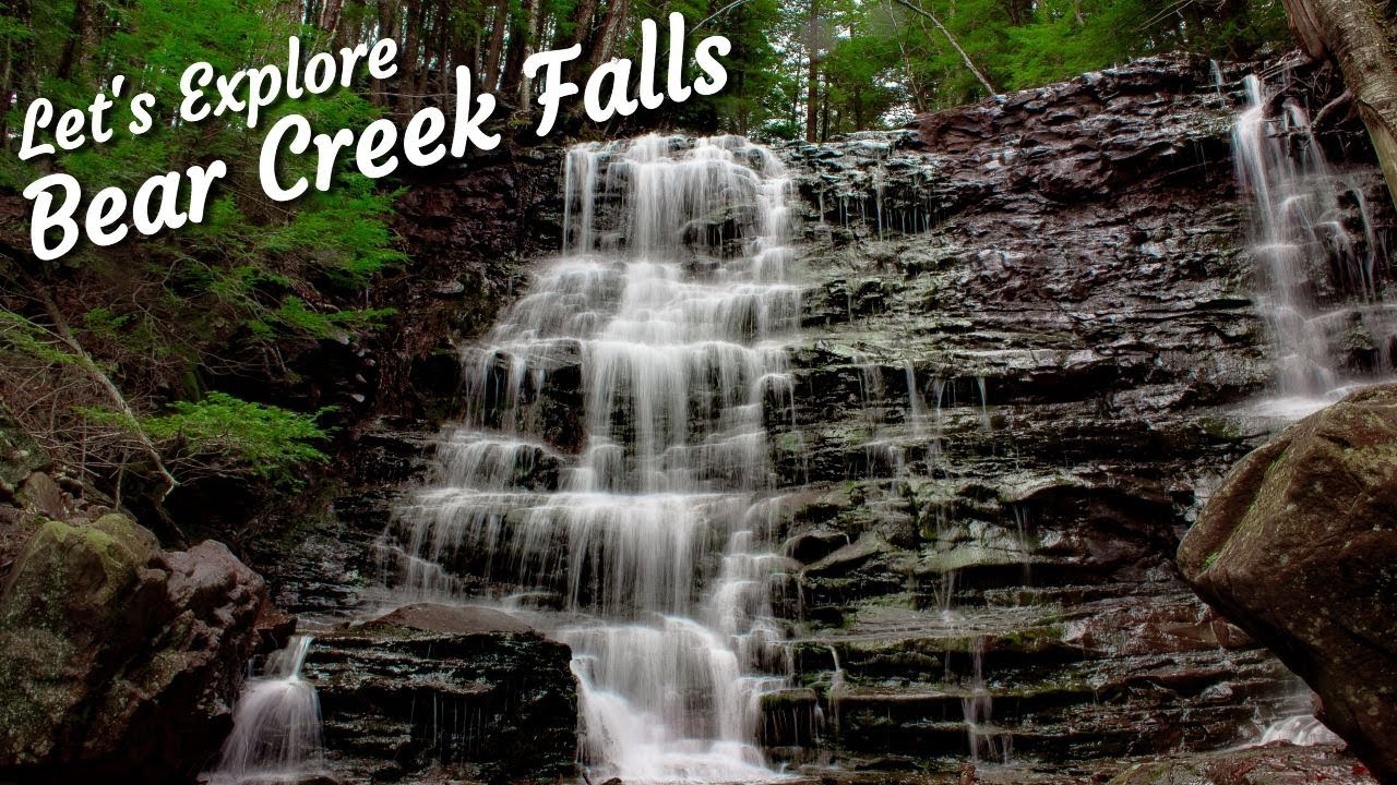 Bear Creek Falls (Buttermilk Falls) A Beautiful Roadside Waterfall