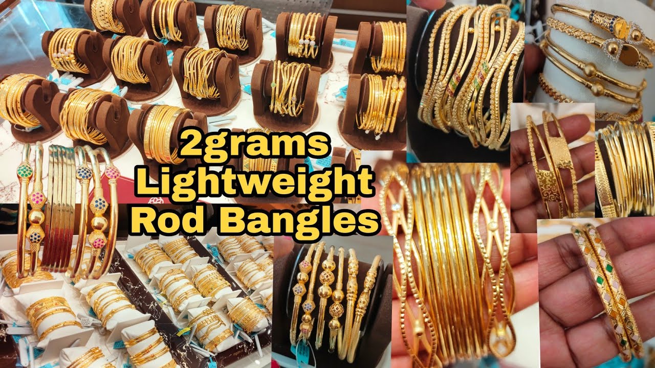 2grams Lightweight Rod Bangles | Dailywear Officewear Bangles - YouTube