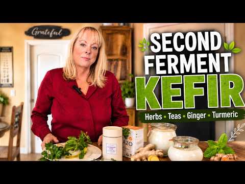 How to Second Ferment Kefir with Herbs, Teas, Ginger & Turmeric