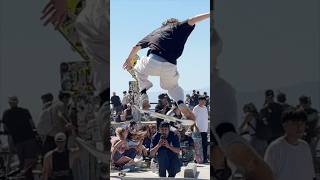 Launch ramp trick by Sean Davis at the new Venice Beach skate park #venicebeach
