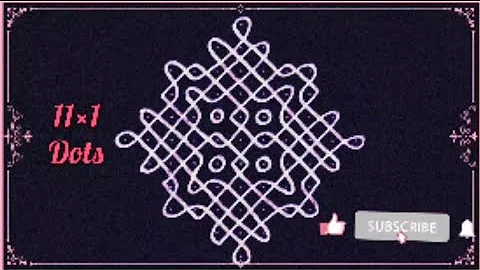 Viral New year Rangoli with Latest Patterns 11×1 Dots Beautiful Mugglu 😍#rangoli #mugglu #easyrangoli