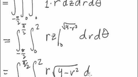 Math 234  -  12.6 Example 1  -  Triple Integral Using Cylindrical Coordinates