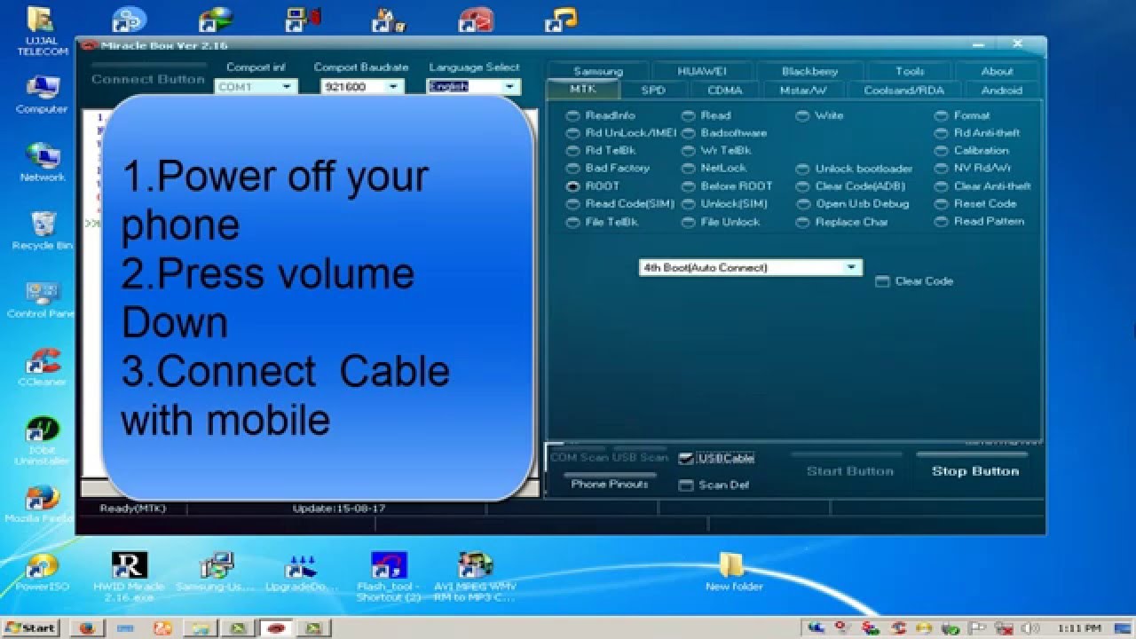 How to Root Symphony Xplorer W71 Android Phone with Miracle Box
