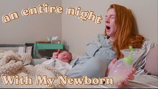 SPEND A FULL NIGHT WITH A NEWBORN! *10 DAYS OLD* newborn night routine 2022 | exclusively breastfed