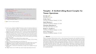 Tenspiler: A Verified Lifting-Based Compiler for Tensor Operations | Research Paper Deconstructed